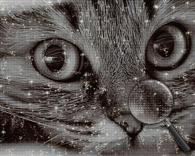 Kleines graues Kätzchen Diamond Painting