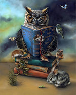 Kluge Eule und Mäuse Diamond Painting