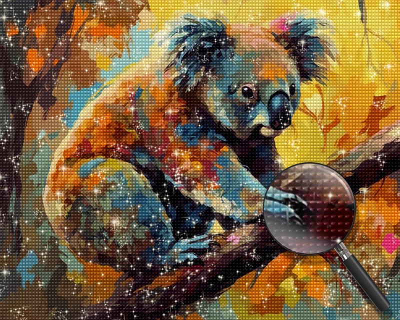 Koala auf Baum Diamond Painting