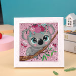 Koala auf dem Baumstamm Mini-Kristallpünktchen Diamond Painting