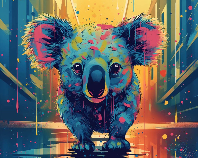 Koala in der Stadt Diamond Painting