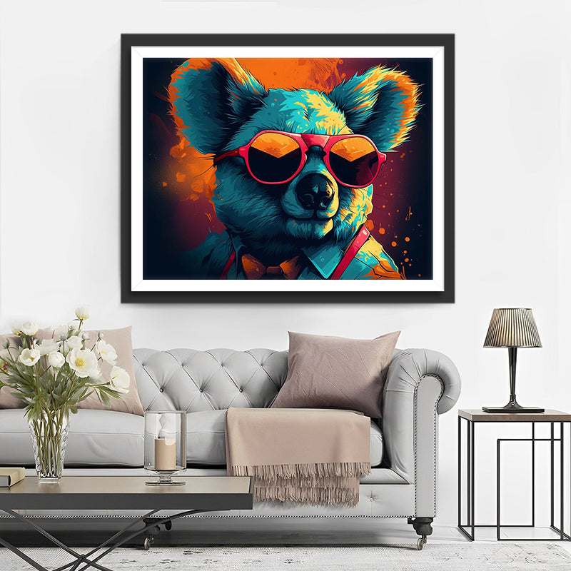 Koala mit Sonnenbrille Diamond Painting