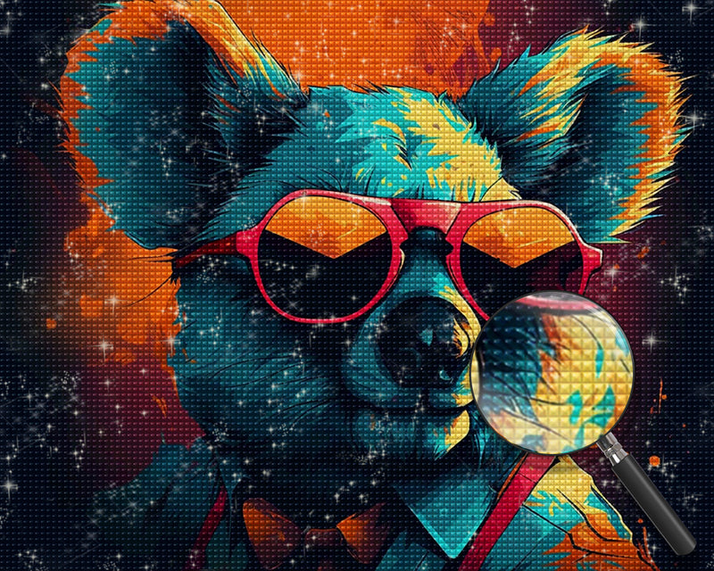 Koala mit Sonnenbrille Diamond Painting