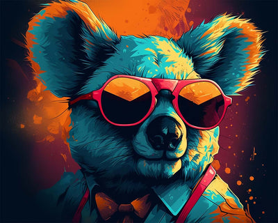 Koala mit Sonnenbrille Diamond Painting