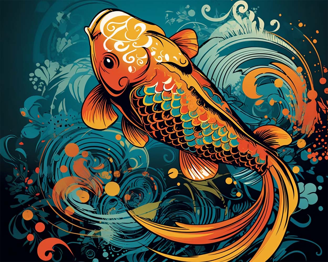 Koi Karpfen Diamond Painting