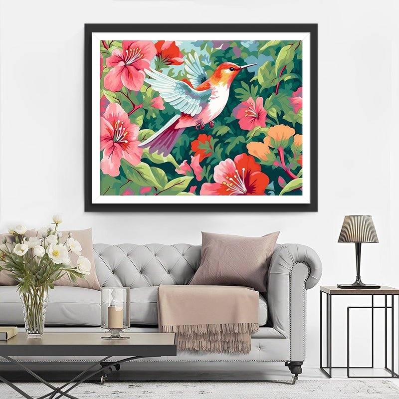 Kolibri und Blumen Diamond Painting