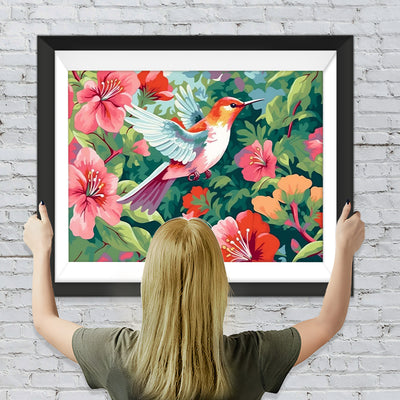 Kolibri und Blumen Diamond Painting
