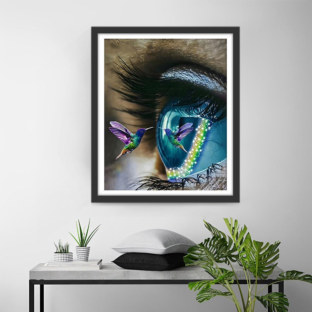 Kolibri und Grünes Auge Diamond Painting