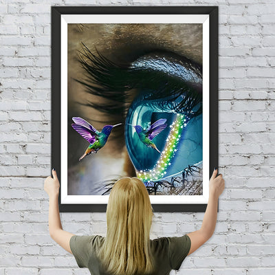 Kolibri und Grünes Auge Diamond Painting