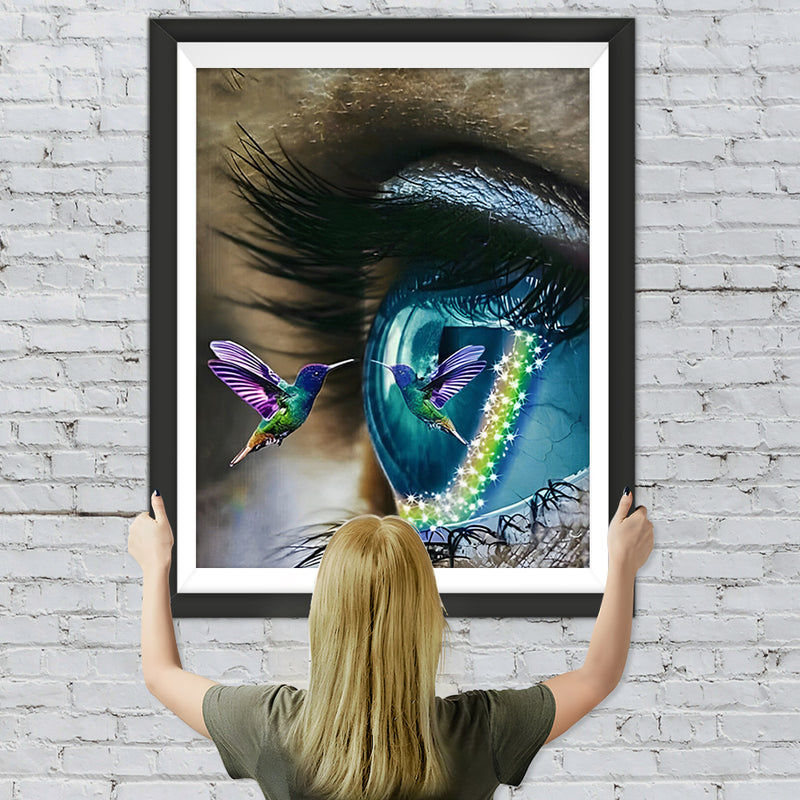 Kolibri und Grünes Auge Diamond Painting