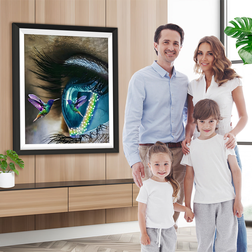 Kolibri und Grünes Auge Diamond Painting