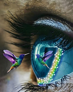 Kolibri und Grünes Auge Diamond Painting