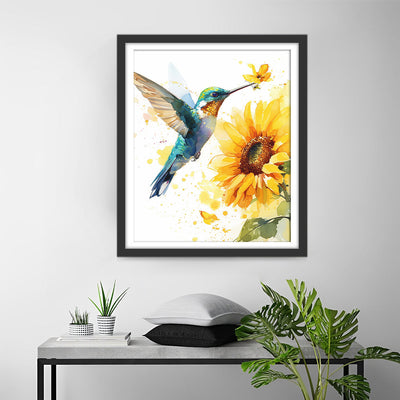 Kolibri und Sonnenblume Diamond Painting