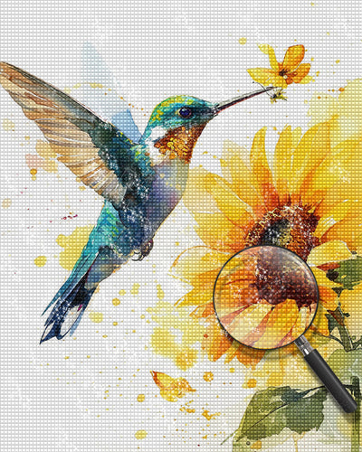 Kolibri und Sonnenblume Diamond Painting