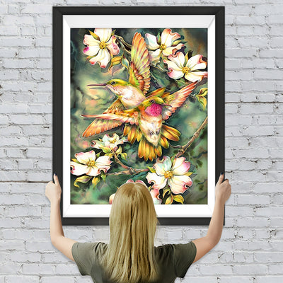 Kolibris und Magnolie Diamond Painting