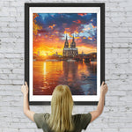 Kölner Dom bei Sonnenuntergang Diamond Painting