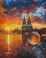 Kölner Dom bei Sonnenuntergang Diamond Painting