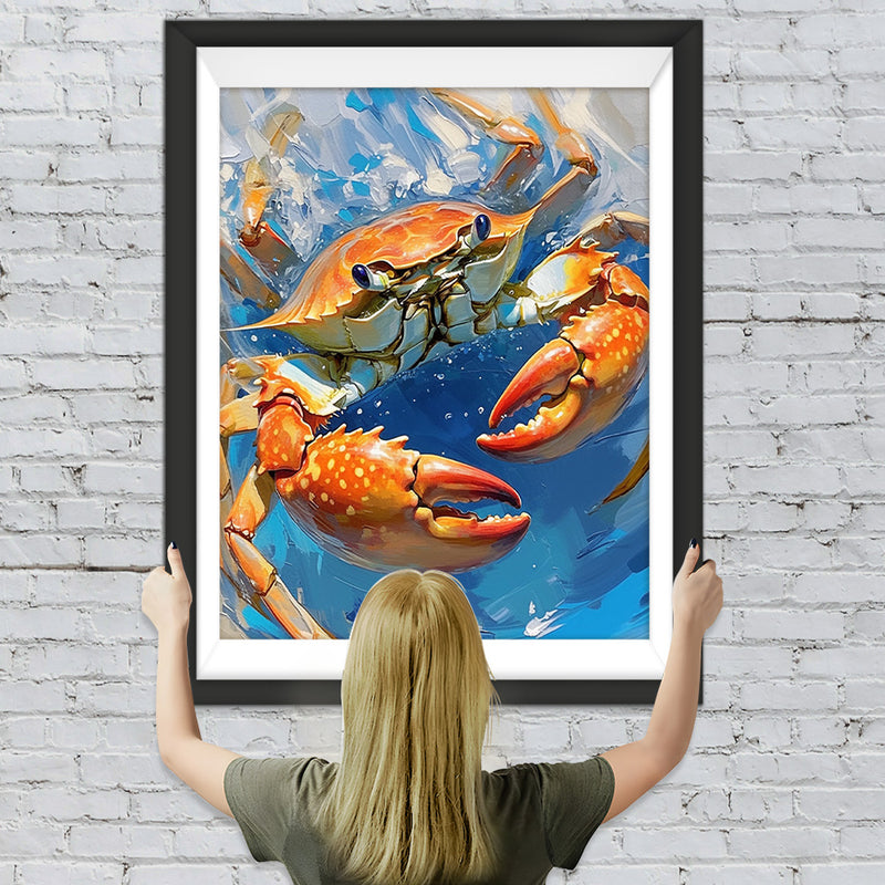 Krabbe im blauen Wasser Diamond Painting