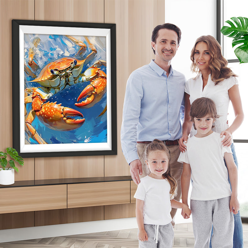 Krabbe im blauen Wasser Diamond Painting