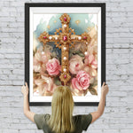 Kreuz und Blumen Diamond Painting
