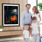 Kürbislaterne und tote Bäume Diamond Painting