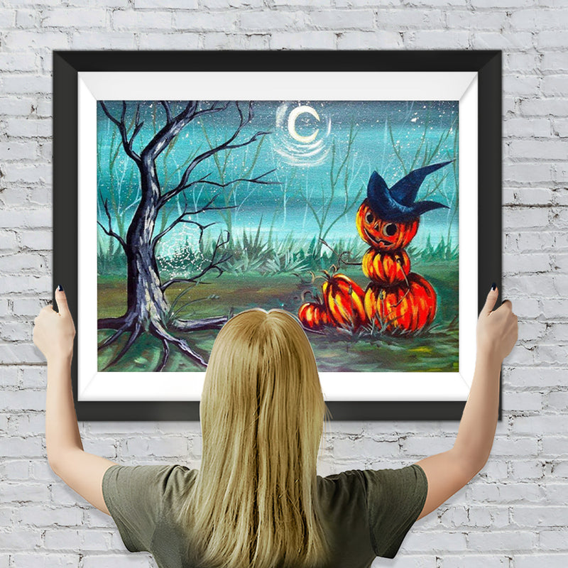 Kürbismann im verklüfteten Wald Diamond Painting
