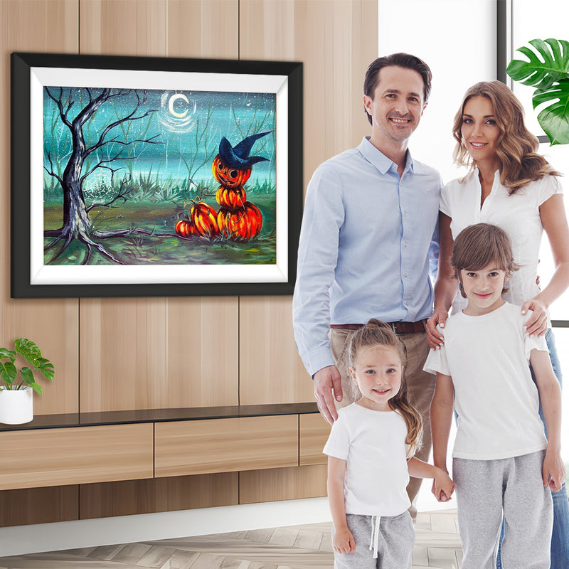 Kürbismann im verklüfteten Wald Diamond Painting