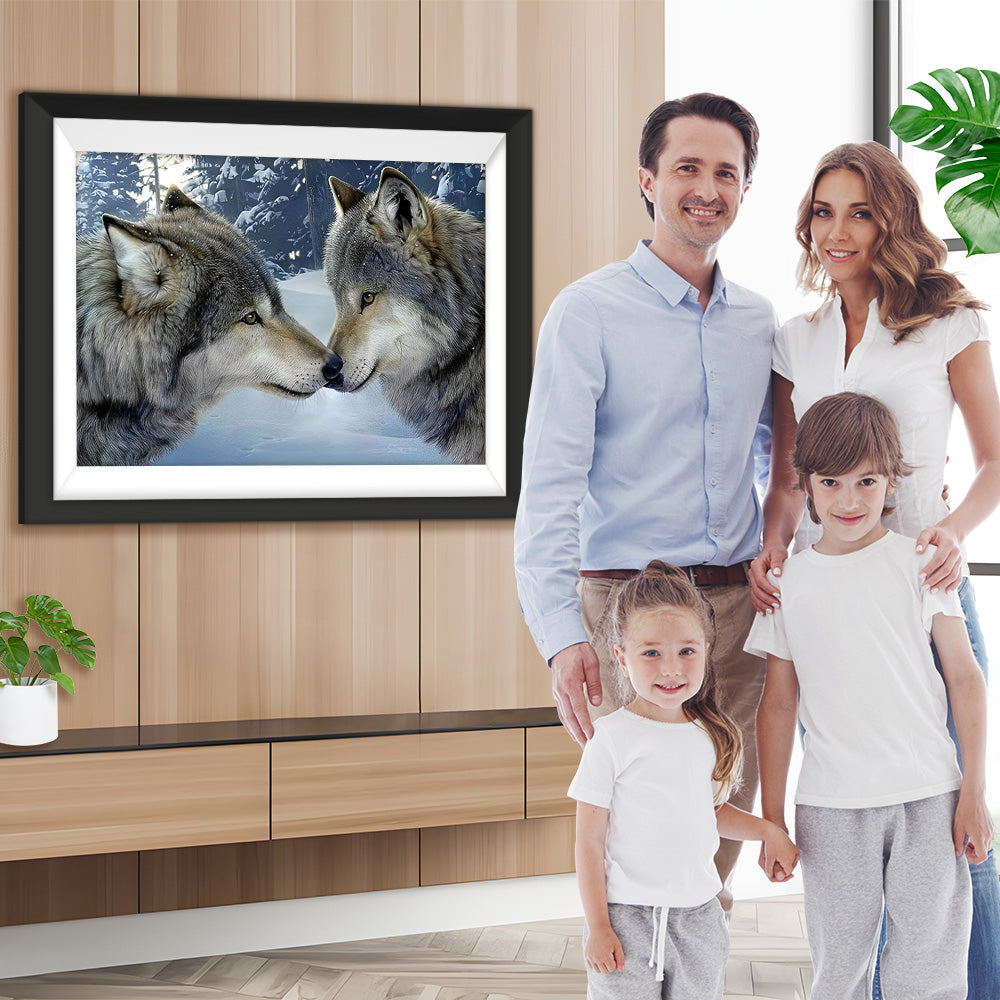 Küsse von Wölfen Diamond Painting