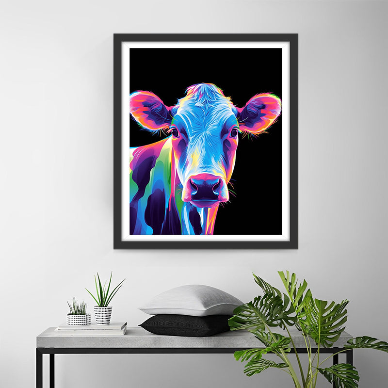 Kuh im Pop-Art-Stil Diamond Painting