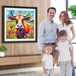 Kuh und Tulpen Diamond Painting