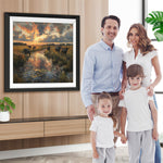 Kühe im wilden Gras Diamond Painting