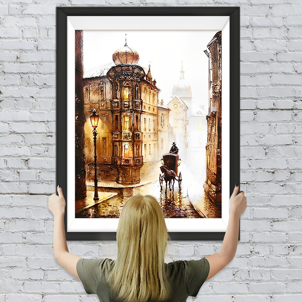 Kutsche auf der Straße in London Diamond Painting