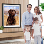 Labrador im Gras Diamond Painting