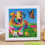 Labrador jagt Schmetterling Mini-Kristallpünktchen Diamond Painting
