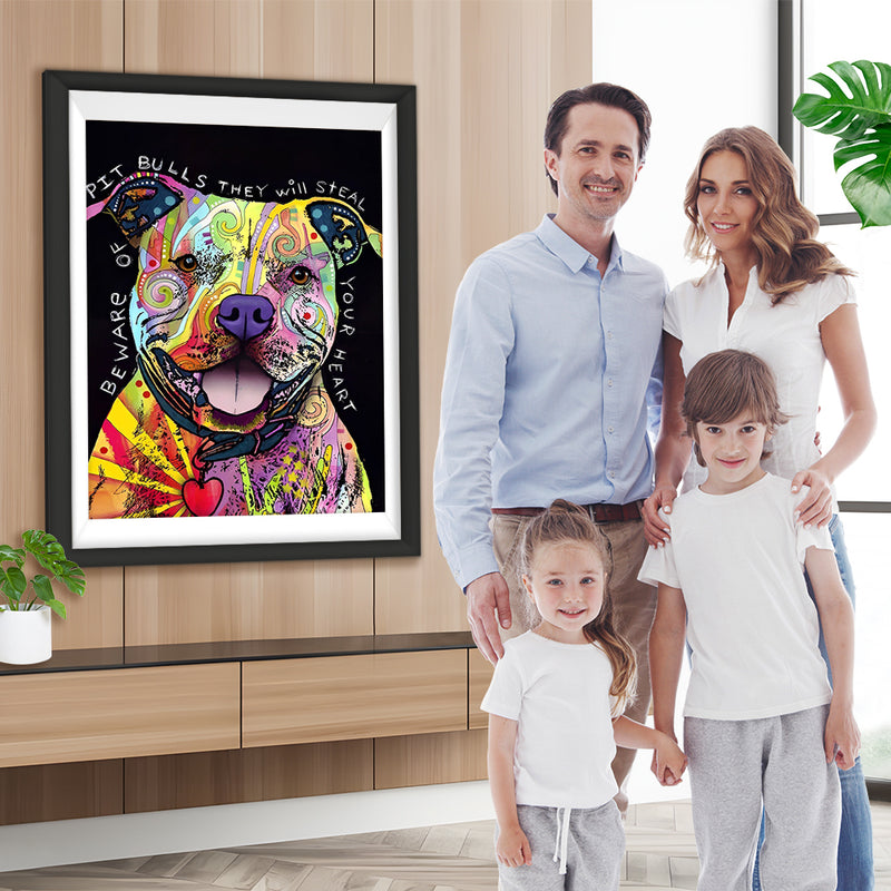 Lachender bunter Hund Diamond Painting