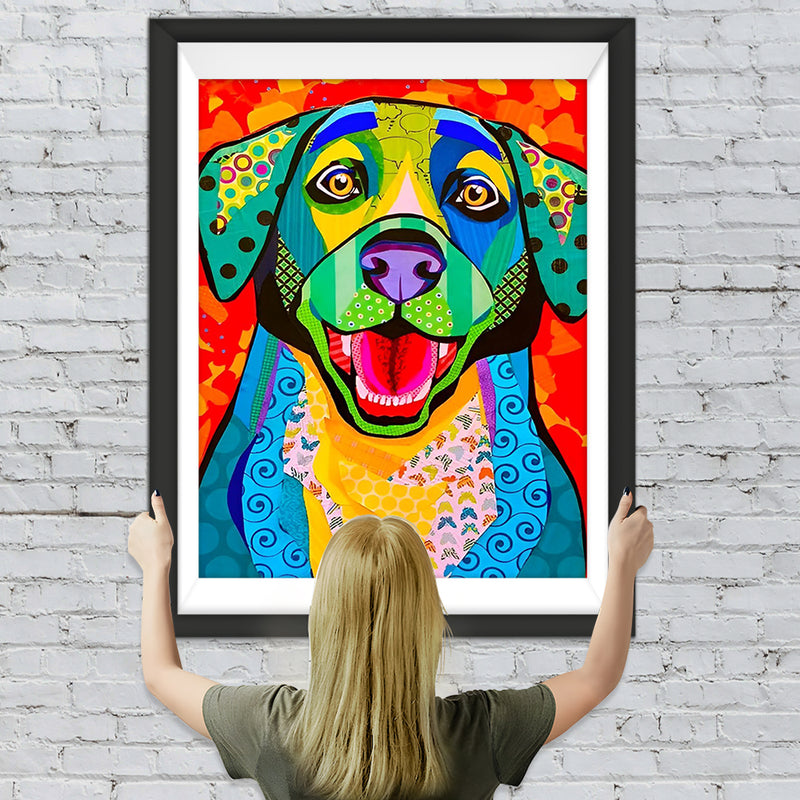 Lachender Hund Diamond Painting