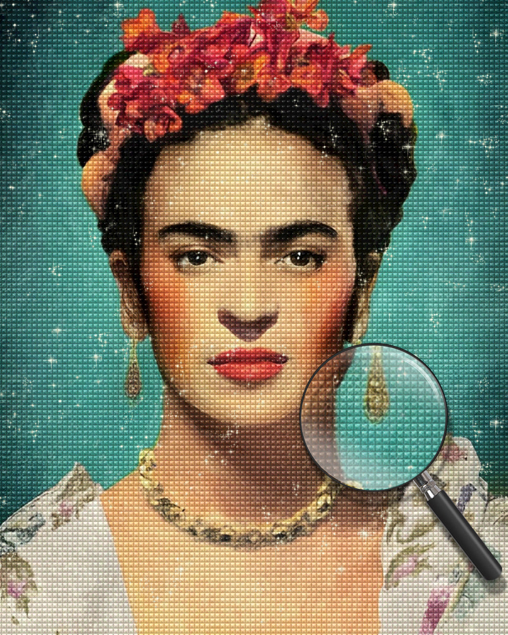 Lächelnde Frida Kahlo Diamond Painting
