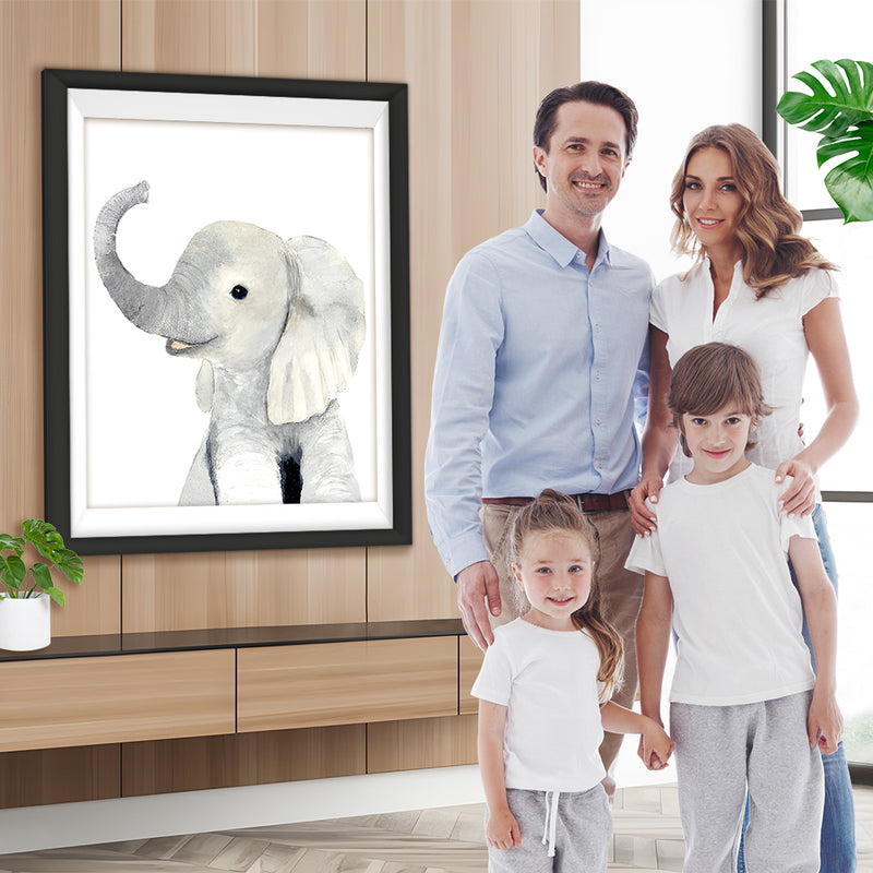 Lächelnder Cartoon-Elefant Diamond Painting