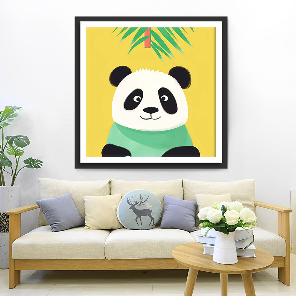 Lächelnder Cartoon-Panda Diamond Painting