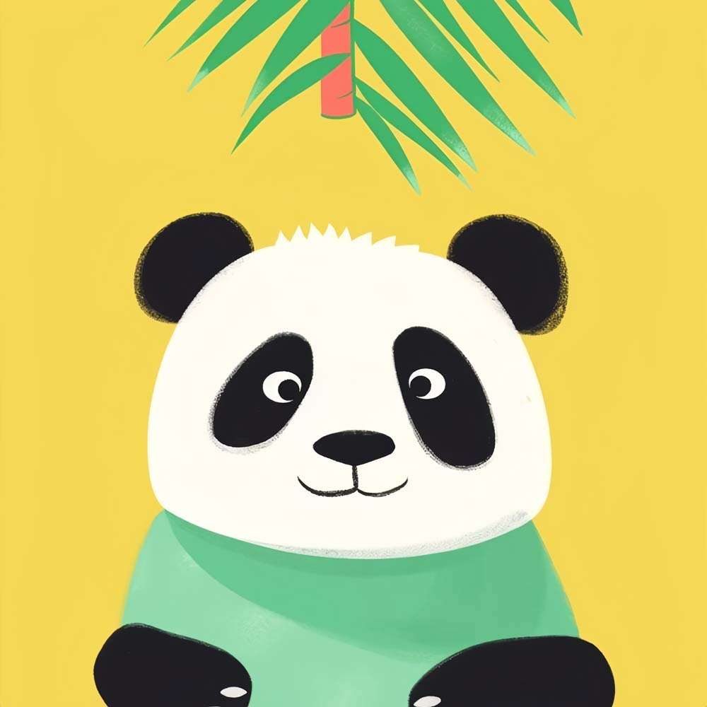 Lächelnder Cartoon-Panda Diamond Painting