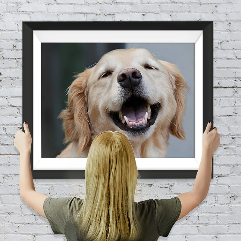 Lächelnder Golden Retriever Diamond Painting