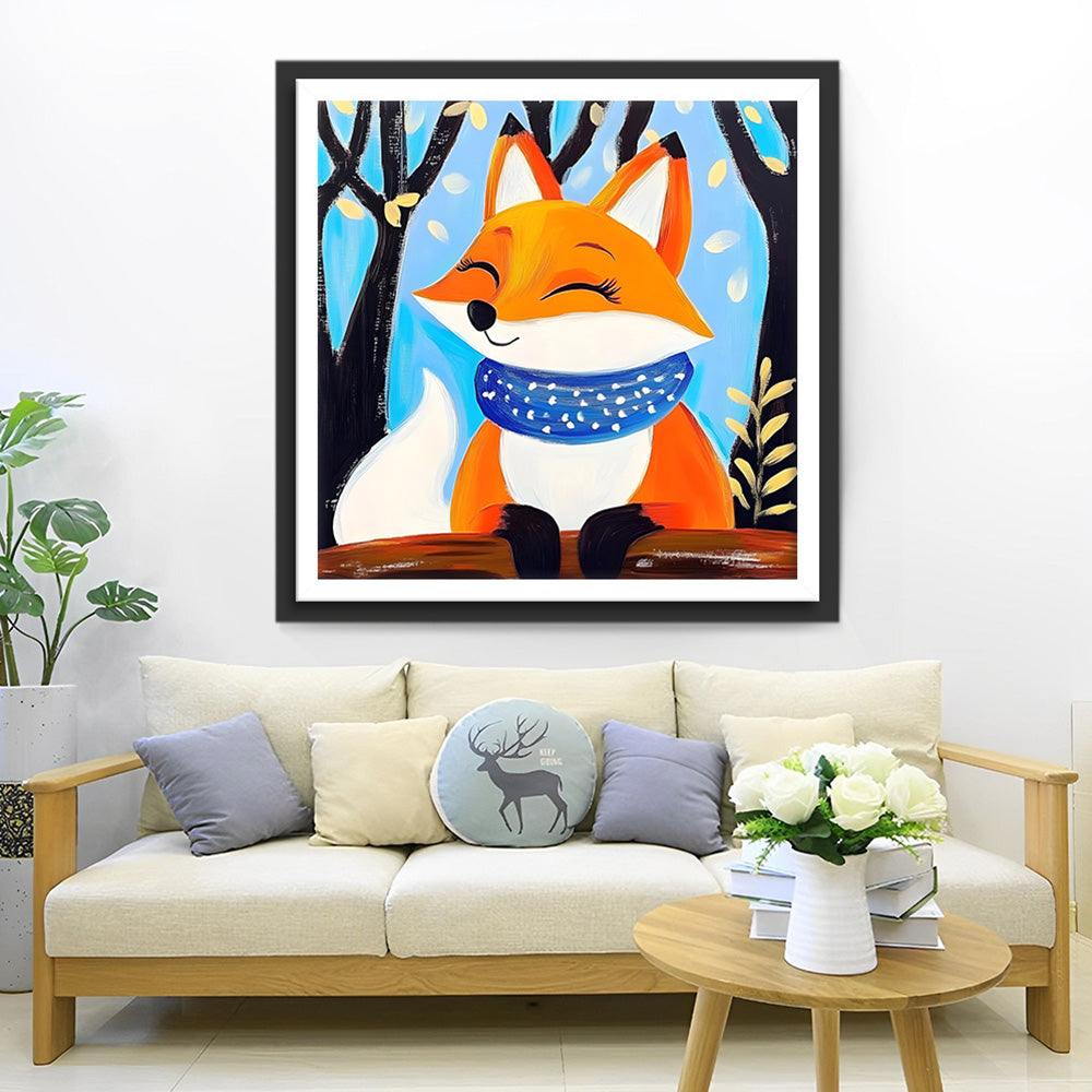 Lächelnder kleiner Fuchs Diamond Painting