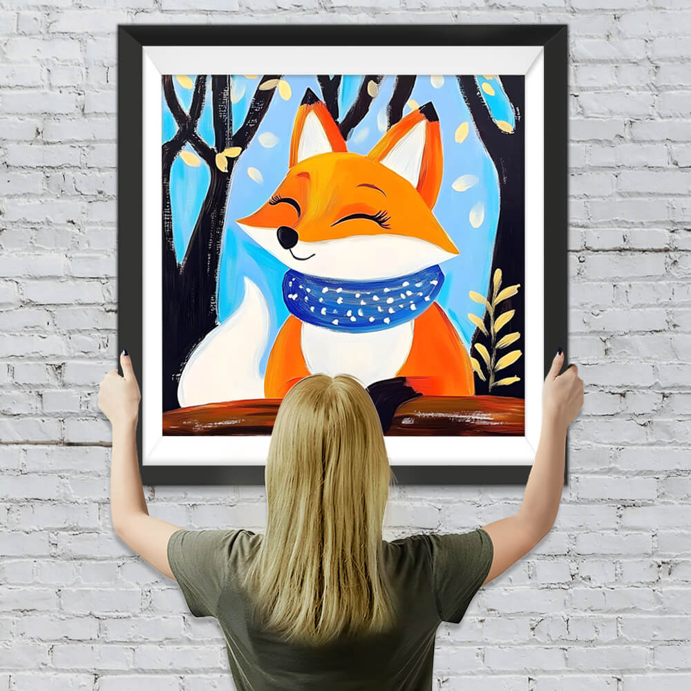 Lächelnder kleiner Fuchs Diamond Painting
