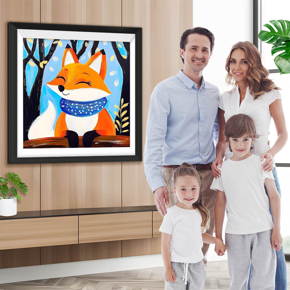 Lächelnder kleiner Fuchs Diamond Painting