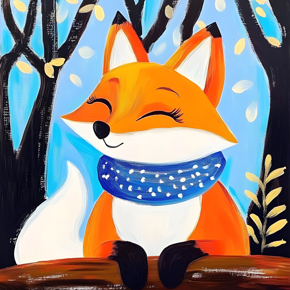 Lächelnder kleiner Fuchs Diamond Painting