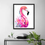 Lächelnder rosa Flamingo Diamond Painting