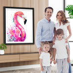 Lächelnder rosa Flamingo Diamond Painting