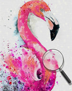 Lächelnder rosa Flamingo Diamond Painting
