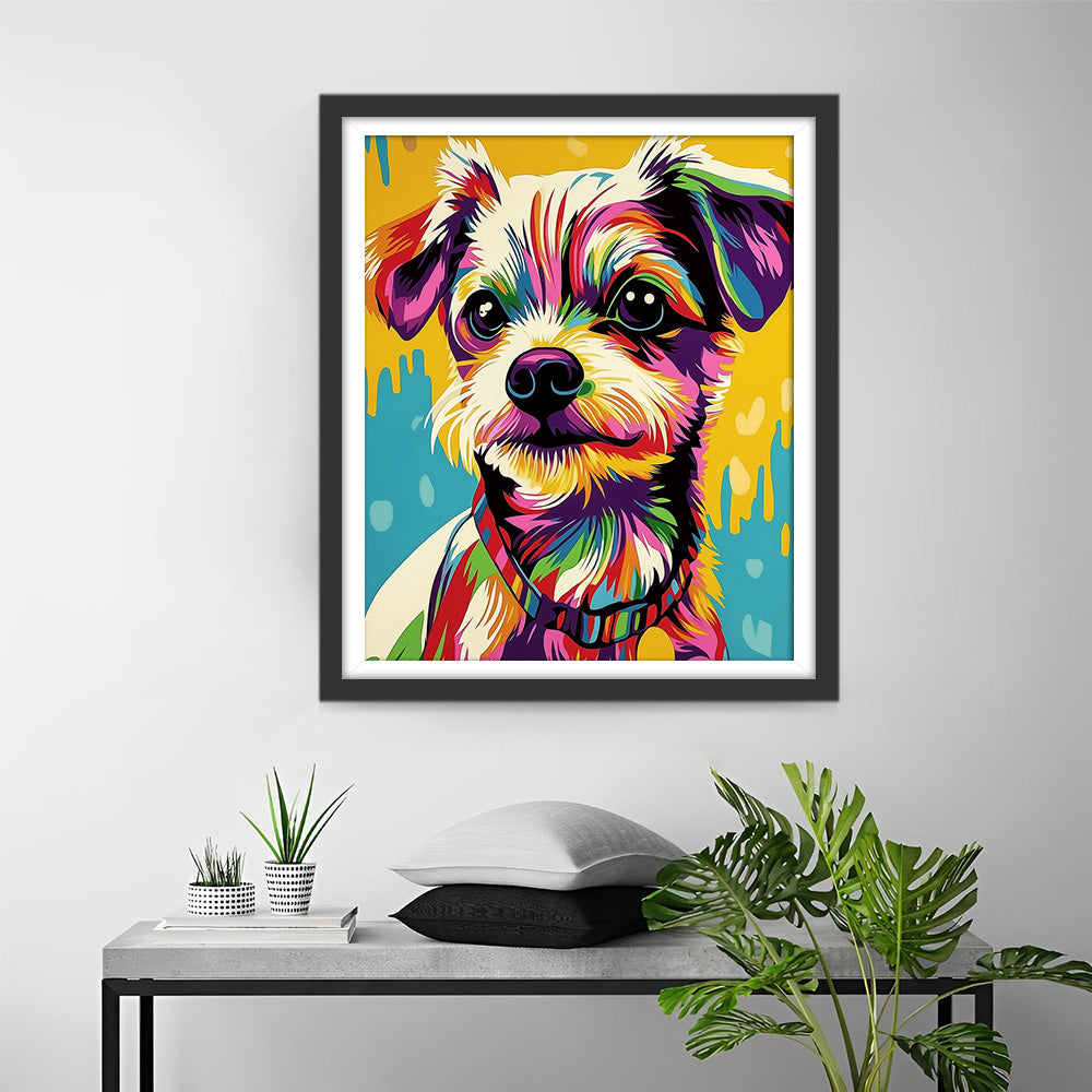 Lächelnder Schnauzer Diamond Painting
