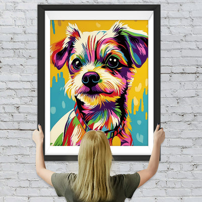 Lächelnder Schnauzer Diamond Painting